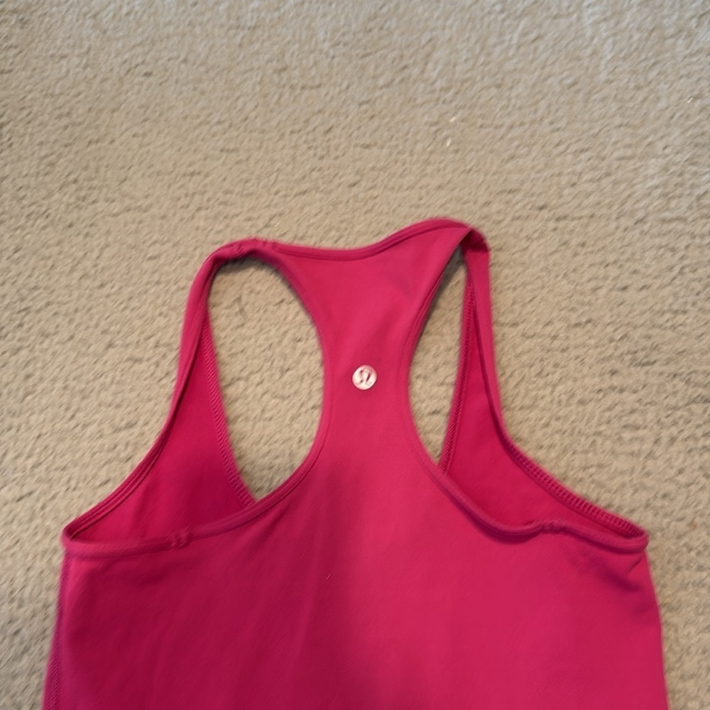 Lululemon Athletica Hot Pink Racerback Tank Top Women's Size 4 - Picture 4 of 4